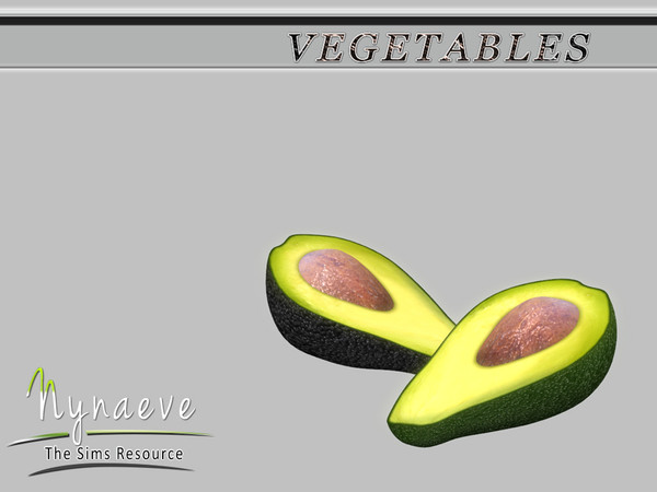 Sims 4 — Avocado (half) by NynaeveDesign — Vegetables - Avocado (half) Located in: Decor - Miscellaneous Decor Price: 54