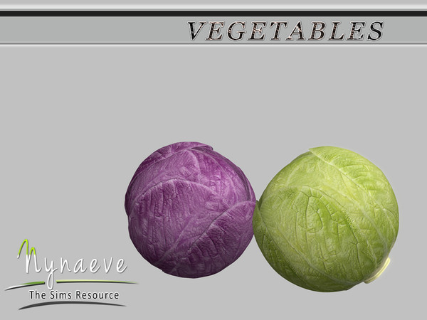 Sims 4 — Cabbage by NynaeveDesign — Vegetables - Cabbage Located in: Decor - Miscellaneous Decor Price: 54 Tiles: 0.5x0.5