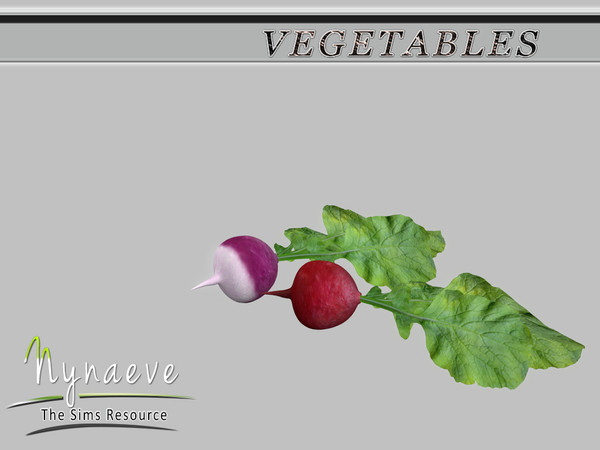 Sims 4 — Radish by NynaeveDesign — Vegetables - Radish Located in: Decor - Miscellaneous Decor Price: 54 Tiles: 0.5x0.5