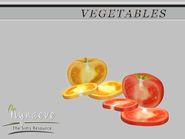Sims 4 — Tomato (half) by NynaeveDesign — Vegetables - Tomato (half) Located in: Decor - Miscellaneous Decor Price: 54