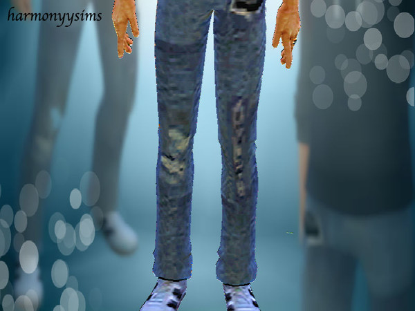 Sims 4 — Denim Ripped Jeans Male YA/A by HarmonyySims — my first creation, I hope you enjoy :3 This is a base game