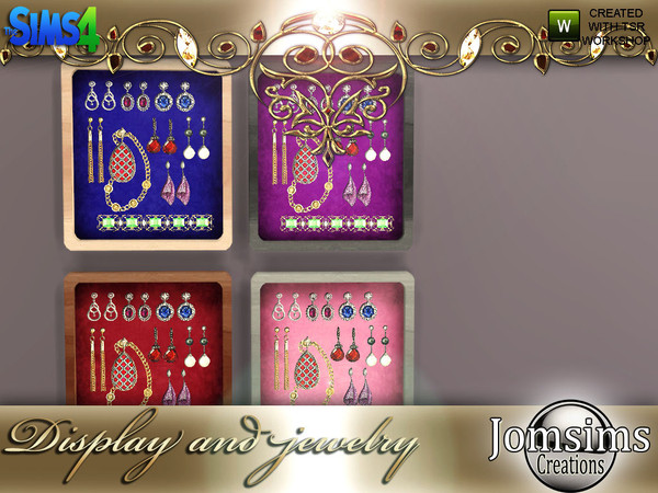 Sims 4 — Display and jewelry wall deco by jomsims — Display and jewelry wall deco