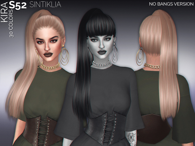SintikliaSims' Sintiklia - Hair s52 Kira no bangs
