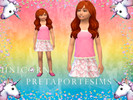 Sims 4 — UNICORN BY PRETAPORTESIMS - Dine Out needed by PretAPorteSims — Skirt Unicorn for little girl) Dine Out needed