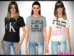 Sims 3 — 483 - Casual t-shirt by sims2fanbg — .:483 - Casual t-shirt:. T-shirt in 4 recolors, Custom mesh, Recolorable. I