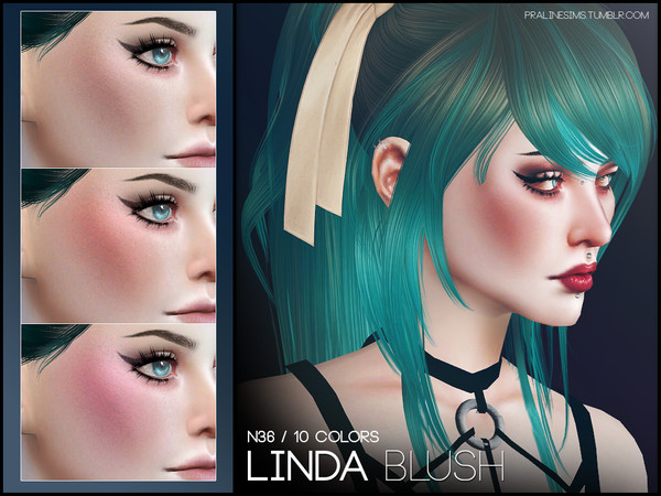 Sims 4 — Linda Blush N36 by Pralinesims — Blush in 10 colors