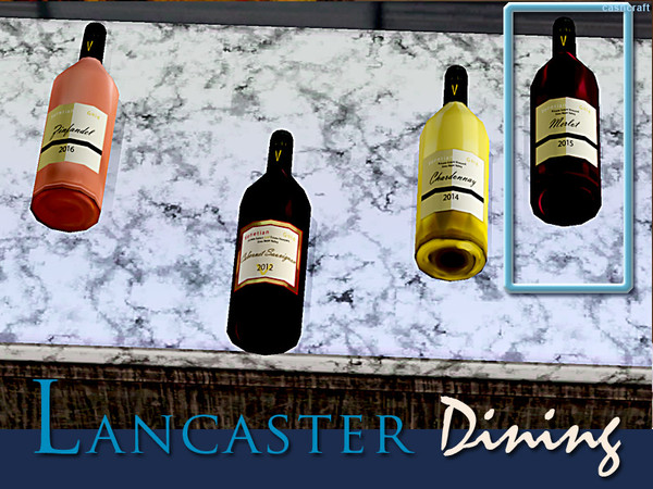 Sims 3 — Cashcraft's Lancaster Dining Bottle of Merlot by Cashcraft — Venetian Gold Merlot wine is the perfect taste for