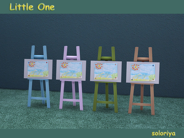 Sims 4 — Little One Decorative Easel by soloriya — Small decorative easel with a painting. Part of Little One set. 4