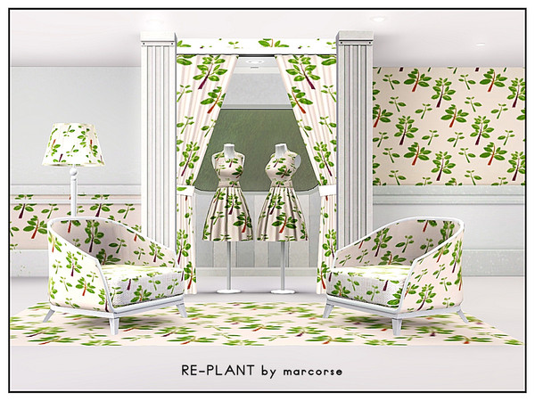 Sims 3 — Re-Plant_marcorse by marcorse — Themed pattern = Lots of little green trees for replanting.