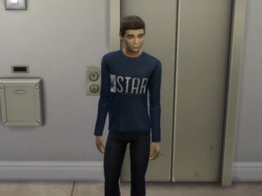 Sims 4 — Star Labs Sweatshirt by alittlebitweird4 — Star Labs sweatshirt from The Flash EA recolour