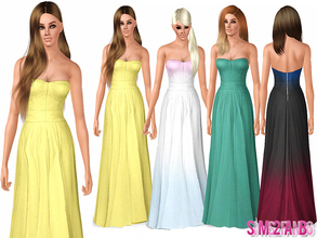 Sims 3 — 485 - Long Prom Dress by sims2fanbg — .:485 - Long Prom Dress:. Dress in 4 recolors, Custom mesh, Recolorable. I