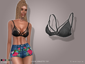 Sims 4 — Set69- JOLENE Bralette Top by Cleotopia — Another one of my unreleased tops I decided to fix up and publish.