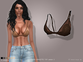 Sims 4 — Set70- JOLENE Bralette top (v2) by Cleotopia — Alternative version to my JOLENE top, this one comes in more