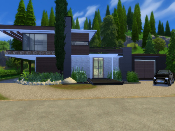 Sims 4 — Lianna by Suzz86 — Modern Home featuring open kitchen with dining area,and livingroom. 2 bedroom, 1 bathroom