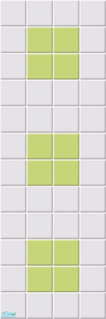 Sims 2 — Atomic tile wall white - lime 4 by Liesanne — A new atomic tile wall to mix and match with the Maxis atomic