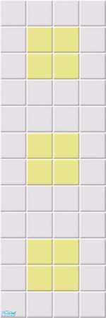 Sims 2 — Atomic tile wall white - lemon 2 by Liesanne — A new atomic tile wall to mix and match with the Maxis atomic
