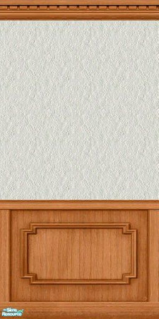Sims 2 — White Textured Wall with Panel 2 by RhondaBlonda — 