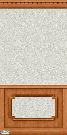 Sims 2 — White Textured Wall with Panel by RhondaBlonda — 