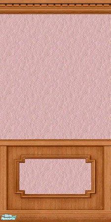 Sims 2 — Pink Textured Wall with Panel by RhondaBlonda — 
