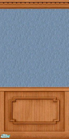 Sims 2 — Blue Textured Wall with Panel 2 by RhondaBlonda — 
