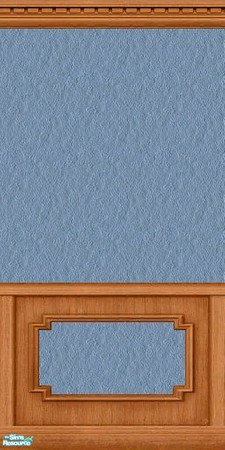 Sims 2 — Blue Textured Wall with Panel by RhondaBlonda — 