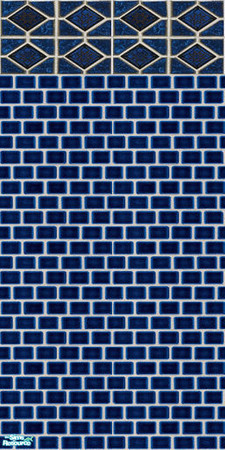 Sims 2 — Sapphire Pool Tile Wall by kittyispretty69 — Part of a set of beautiful pool tiles suitable for even the most