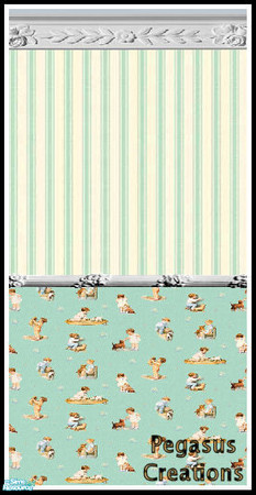 Sims 2 — Childhood Dream 2 - Wall by pegasussims — A beautiful wall to match the Childhood Dream 2 nursery set.
