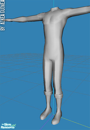 Sims 2 — Cuffed Jeans with Sneakers -  Mesh AG11 by aikea_guinea — Mesh for Cuffed Pants with Sneakers for Males (AG11).