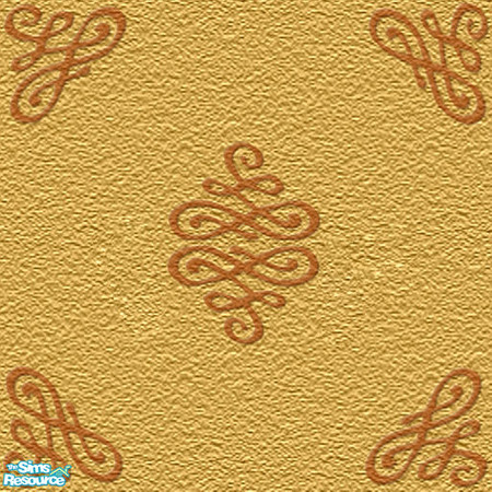 Sims 2 — Provincial Decor-Gilt deco carpet 2 by froilan — Part of the Provincial Decorating Set-Part 3. Coordinates with