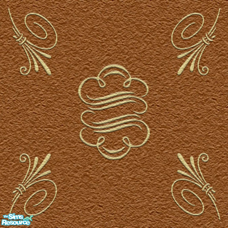 Sims 2 — Provincial Decorating-Bronze deco carpet by froilan — Part of the Provincial Decorating Set-Part 3. Coordinates