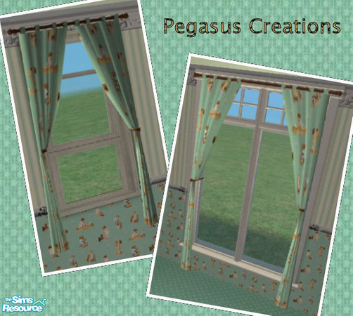 Sims 2 — Childhood Dream 2 - Curtains by pegasussims — A beautiful Curtains to match the Childhood Dream 2 nursery set.