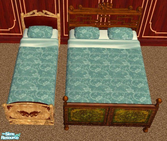 Sims 2 — D2DFloral Blue - Bedding by D2Diamond — This floral design brings a touch of class, and elegance for any home.