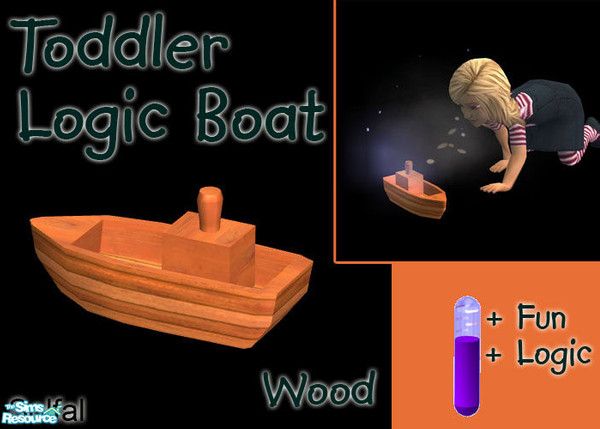 Sims 2 — Toddler Toy Boat Wood by solfal — New toy for the little ones. They love to look at it and make noises from it,