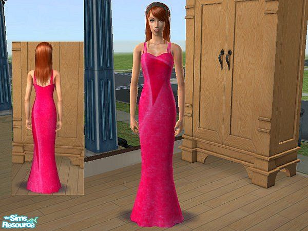 Sims 2 — Pink Glamour Night Gowns  by LadyDeluxe — Several shades of pink make this gown unique. Soft to the skin any