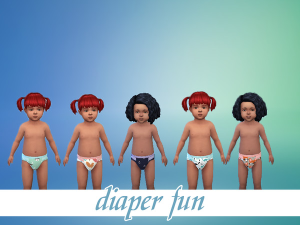 Sims 4 — Pattern toddler fun by stephje — Patterned dresses and diapers