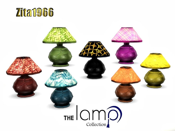 Sims 4 — Beautiful Lamps by ZitaRossouw2 — Base Game item Maxis Match Recolor Part of a 7 way set Stand alone item I