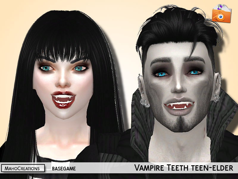 The Sims Resource Vampire Teeth Set Childelder