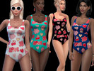 Sims 4 — Pink Valentines Swimsuit.. by ShaktiRose — Here is some pretty swimwear to help your sims celebrate Valentines