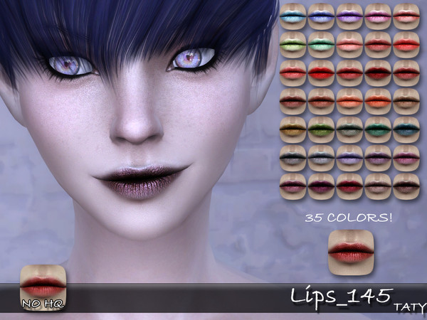 Sims 4 — [Ts4]Taty_Lips_145 by tatygagg — - Female - Human, Alien - Teen to Elder - Hq Compatible