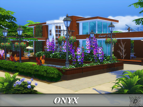 Sims 4 — Onyx by Danuta720 — This modern house has been built for your sims, with view of their toddlers. It has every