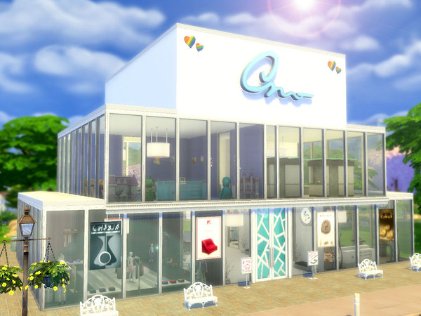 Sims 4 — Dream Mall by bettynaaaa1 — This mall has many shops: your Sims can buy clothes, electronics, kitchen supplies