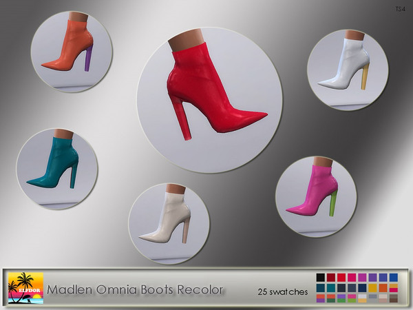 Sims 4 — Madlen Omnia Boots Recolor - mesh needed by Elfdor — This is recolor of great work from Madlen and you will need
