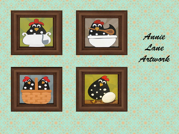 Sims 4 — Annie Lane Artwork by Rosannep — Base game painting recolor