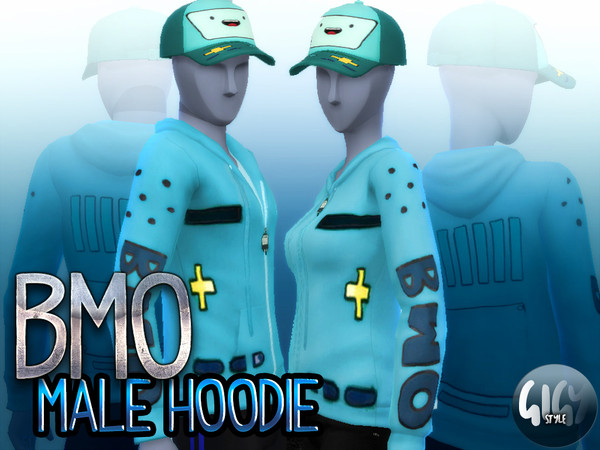 Sims 4 — (GGStyle) BMO Hoodie Ver. Male by GigiStyle — - Base Game Compatible - Only for adults - Available in casual