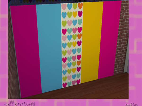 Sims 4 — Pinkfizz Shopkins Wallcoverings by Pinkfizzzzz — Set of 5 colours to compliment a Shopkins Bedroom Set will