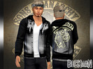 Sims 4 — Sons of Anarchy Leather Jacket (set of 2) by Bockman — Sims 4 Base Game Recolor 2 layout options