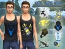 Sims 4 — Male Ana Tank Top by Luna-Moth — Power up some allies in an Ana themed tank! (Unfortunately my pc is old and has