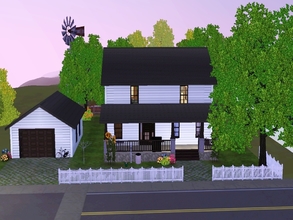 Sims 3 — White cottage by oliviaaxens2 — The perfect family home. 3 bedrooms, 3 bathrooms, laundryroom and garage. First