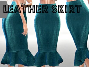 Sims 4 — Leather Skirt - mesh needed by sims4sisters — Leather Skirt Recolor of Mermaid Line Midi-Skirt_v2.single colors