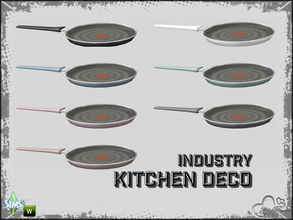 Sims 4 — Kitchen Industry Deco Pan by BuffSumm — Part of the *Industry Series*